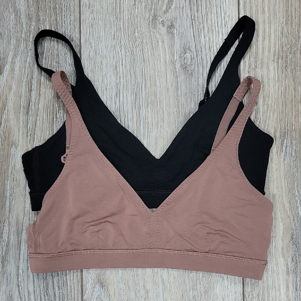 Ivivva by Lululemon Bundle Of 2 Size 10 Black and Brown Bralettes
